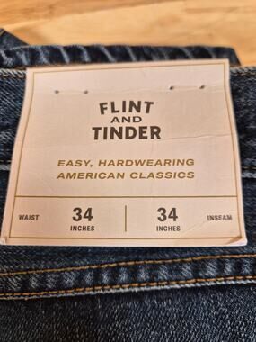 NWT Flint and Tinder Jeans Men's Size 34x34 Medium Wash Slim Fit (1423)